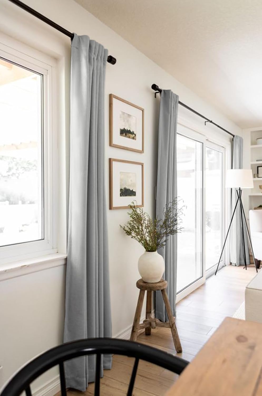 linen textured total blackout curtains for bedroom 84 showing dimensions