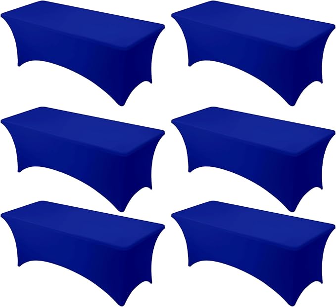 6-Pack Premium Royal Blue Spandex Tablecloths by DailySet