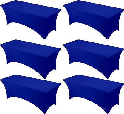 6-Pack Premium Royal Blue Spandex Tablecloths by DailySet