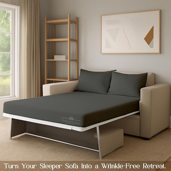 Sleeper Sofa 4 Piece Bed Sheet Set Premium Quality 100% Cotton 500 Thread Count - Image 7
