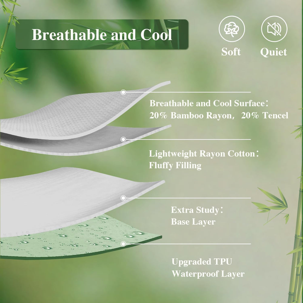 Softhour TwinXL Waterproof Mattress Protector,3D Cooling Mattress Protector