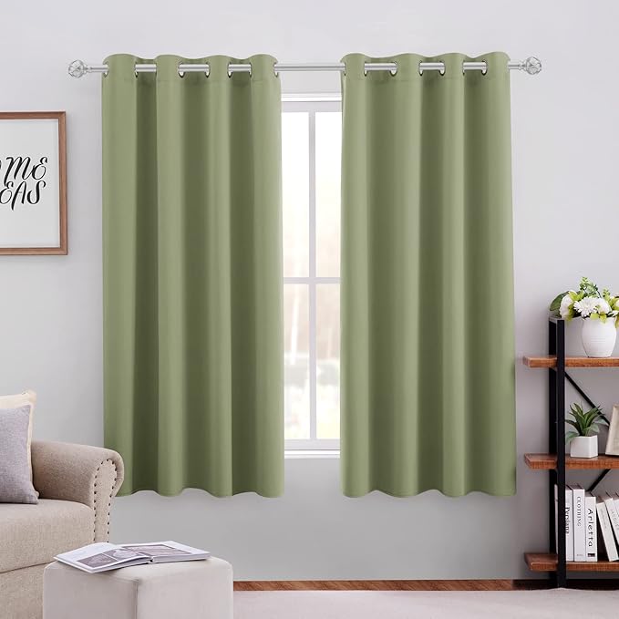 HOMEIDEAS Sage Green Blackout Curtains by HOMEIDEAS