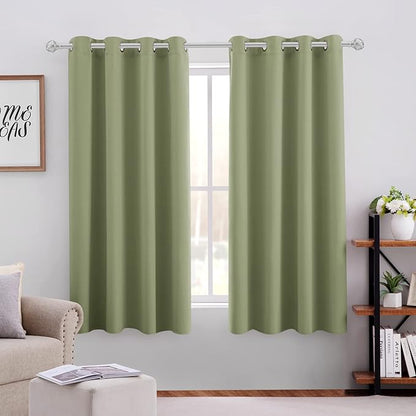 HOMEIDEAS Sage Green Blackout Curtains by HOMEIDEAS