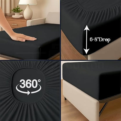 Sleeper Sofa 4 Piece Bed Sheet Set Premium Quality 100% Cotton 500 Thread Count - Image 9