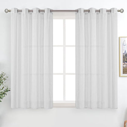 BGment Linen Look Semi Sheer Curtains by BGment