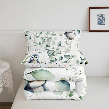 Erosebridal Cartoon Penguin King Size Comforter Set Toddler Woodland Wildlife - Image 6
