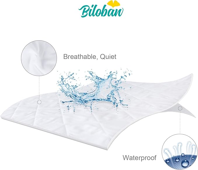 Zippered Mini Crib Mattress Protector, Waterproof Playard Mattress Encasement - Image 9