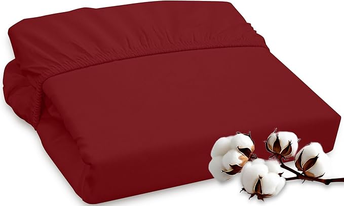 ROYALE LINENS 300 Thread Count 100% Long Staple Combed Cotton Fitted Sheet Full by ROYALELINENS
