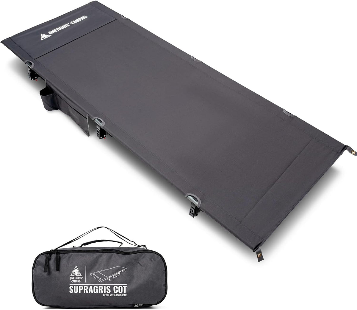 onetigris supragris camping cot, ultralight & compact, support, main product view
