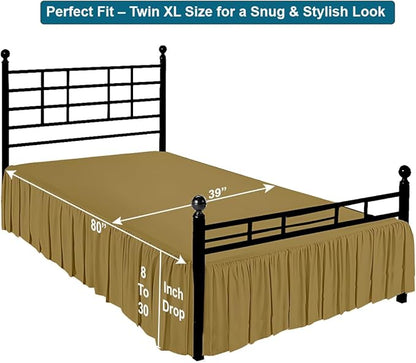Shreem Linen Ruffled Bed Skirt - Image 5