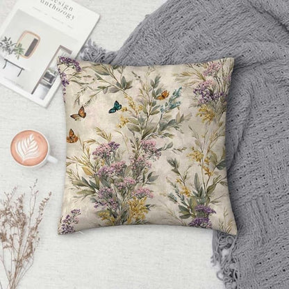 Throw Pillow Covers 18x18 Set of 2, Wild Flower Cushion Covers, Decorative - Image 4
