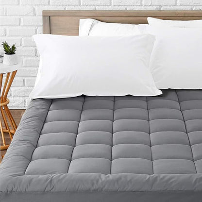 LEISURE TOWN King Mattress Pad Fitted Quilted Cotton Mattress Cover Cooling by LEISURETOWN