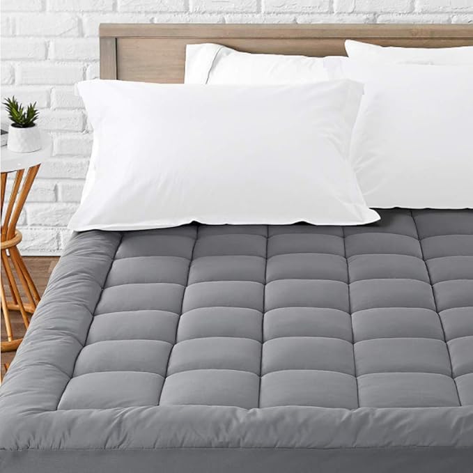 LEISURE TOWN Mattress Pad Queen Size Soft Cotton Mattress Cover, Quilted Fitted by LEISURETOWN