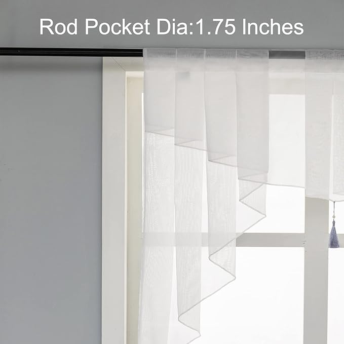 PearAge Swag Sheer Valance Curtains - Image 4
