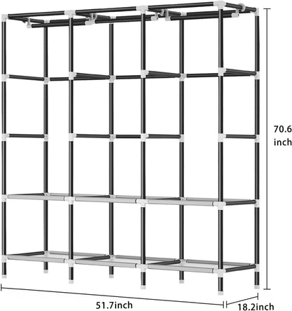 lokeme wardrobe closet,steel pipe diameter 19mm,portable closet for on a desk or shelf