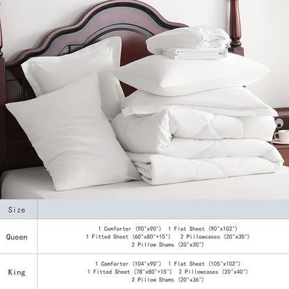 NTBAY Queen Comforter Set with Sheets, 7 Pieces Soft and Breathable Queen - Image 7