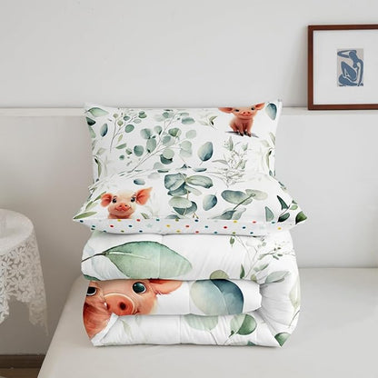 Erosebridal Kawaii Pig Toddler Size Comforter Set - Image 6
