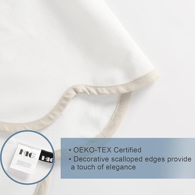 HIG Off-White Chic Full Bed Skirt - Image 7