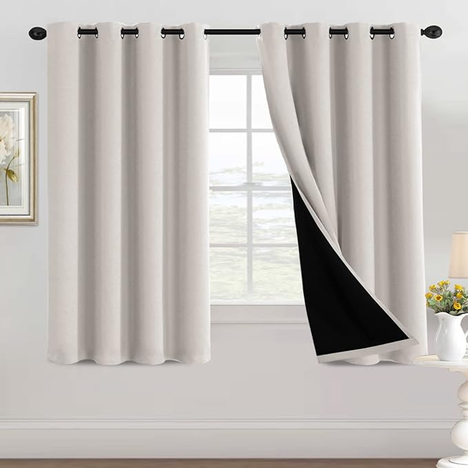 H.VERSAILTEX 100% Blackout Curtains Thermal Insulated Grommet Curtains by HVERSAILTEX