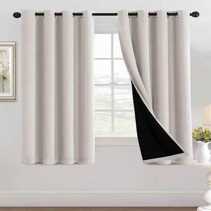 H.VERSAILTEX 100% Blackout Curtains Thermal Insulated Grommet Curtains by HVERSAILTEX