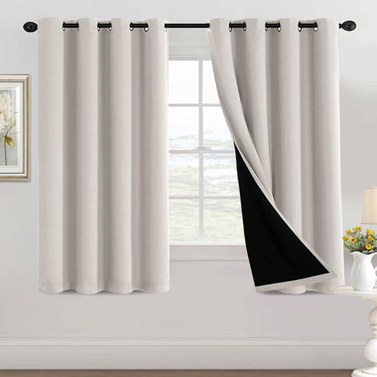 H.VERSAILTEX 100% Blackout Curtains Thermal Insulated Grommet Curtains by HVERSAILTEX