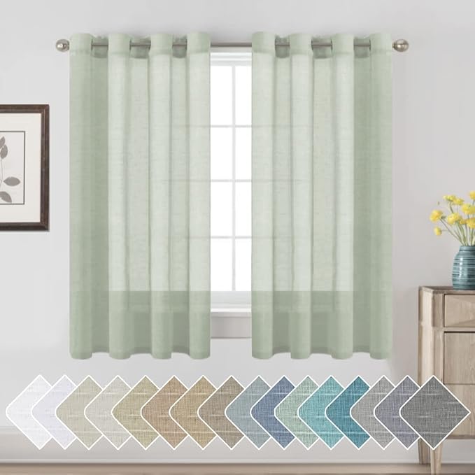 H.VERSAILTEX Linen Curtains Natural Linen Blended Curtain Panels by HVERSAILTEX