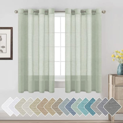 H.VERSAILTEX Linen Curtains Natural Linen Blended Curtain Panels by HVERSAILTEX