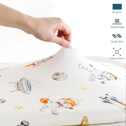 Stretchy Ultra Soft Fitted Bassinet Sheet Set 2 Pack, Universal Fit - Image 6