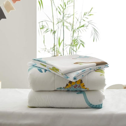4 Pieces Toddler Bedding Set Dinosaur White - Image 9