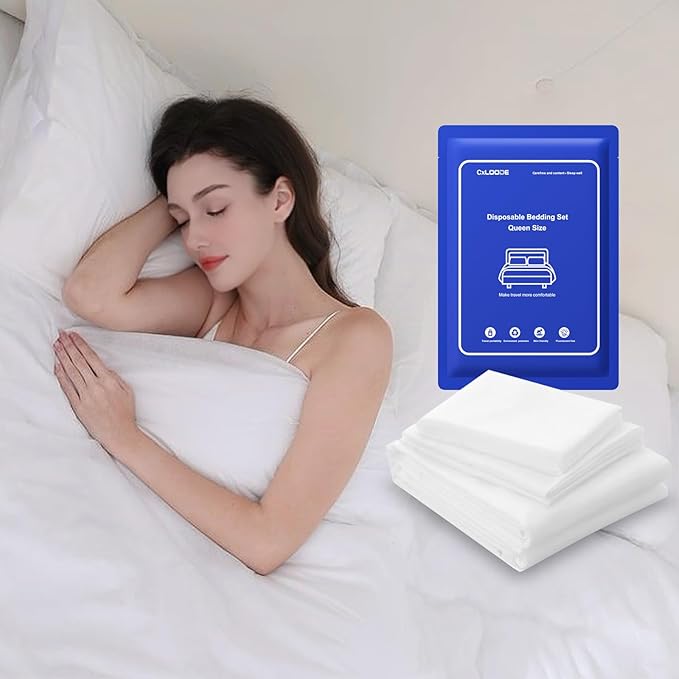 4 PCS Disposable Bed Sheet Queen Size, Disposable Sheet by CXLoode