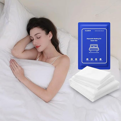4 PCS Disposable Bed Sheet Queen Size, Disposable Sheet by CXLoode