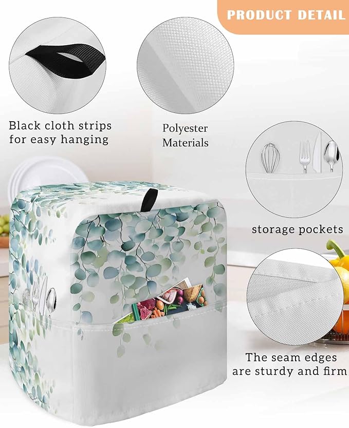 Eucalyptus Leaves Stand Mixer Dust Cover - Image 3