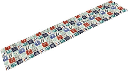 Vintage Nautical Patchwork Table Runner, Rudder Anchor Ocean Element - Image 7