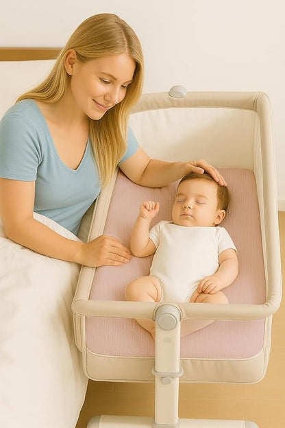 Muslin Bedside Bassinet Sheets 2 Pack, 33x20 Fitted Ultra Soft & Breathable - Image 2