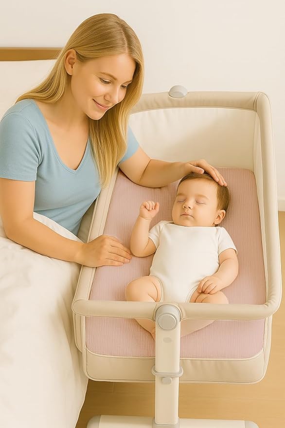 Muslin Bedside Bassinet Sheets 2 Pack, 33x20 Fitted Ultra Soft & Breathable - Image 2