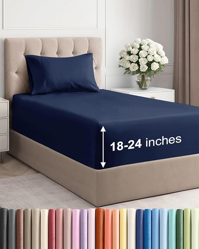 Extra Deep Pocket Twin XL Sheets by CGKUnlimited
