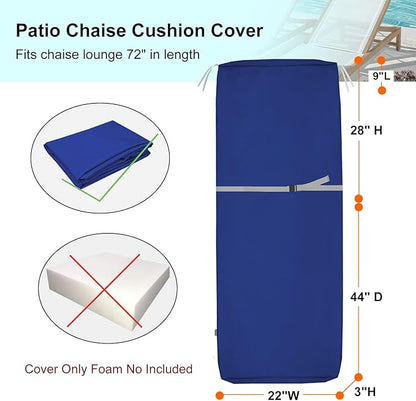 NettyPro Outdoor Patio Lounge Chair Cushion Covers - Image 4