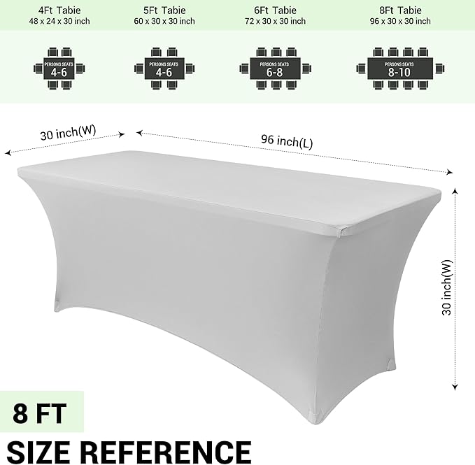Obstal 8Ft Stretch Spandex Table Cover - Image 4