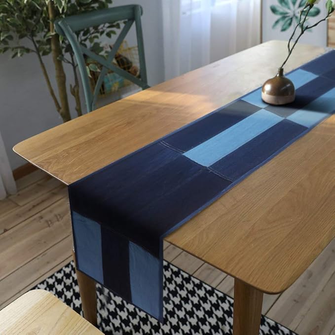 AAYU Denim Table Runner / Bed Runners 108" | Solid and Mixed Reversible 17-18 - Image 3
