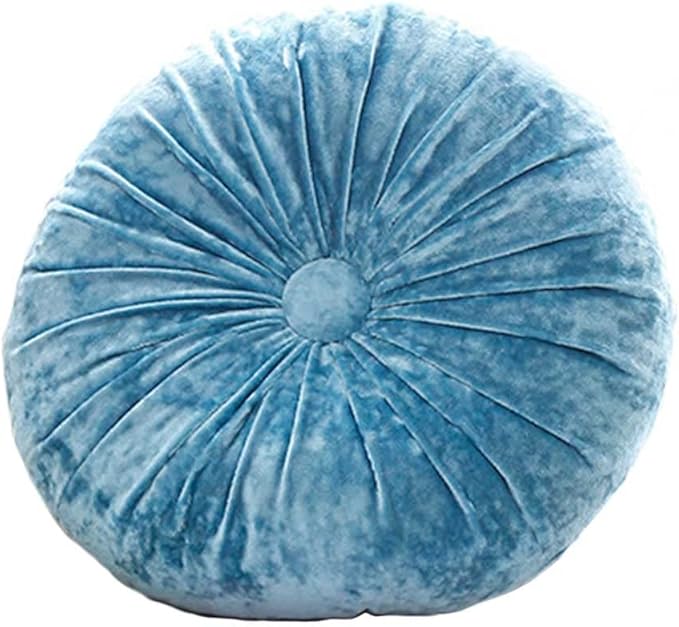 S_SSOY Round Throw Pillow for Couch Pumpkin Velvet Decorative Small Floor by S_SSOY