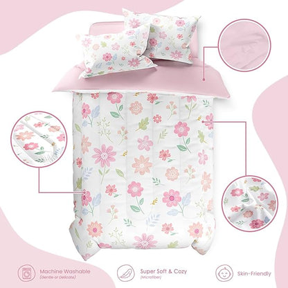 SANDJEST Floral Duvet Cover Sets Twin Size - Image 3