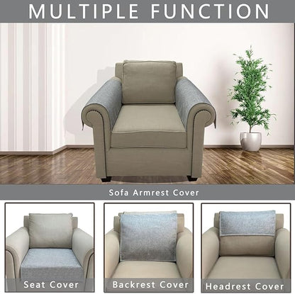 Couch Arm Covers, Anti-Slip Sofa Armrest Cover - Image 4