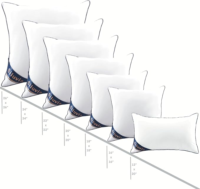 Siluvia Decorative 18x18 Pillow Inserts Set of 4 - Image 5