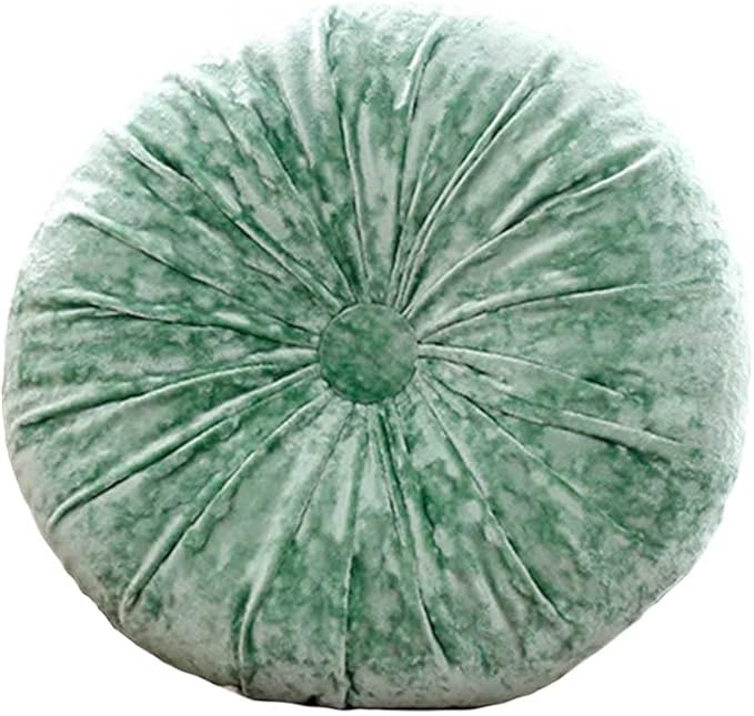 S_SSOY Round Throw Pillow for Couch Pumpkin Velvet Decorative Small Floor by S_SSOY