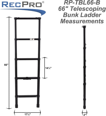 recpro rv telescoping bunk bed ladder | includes, close-up detail