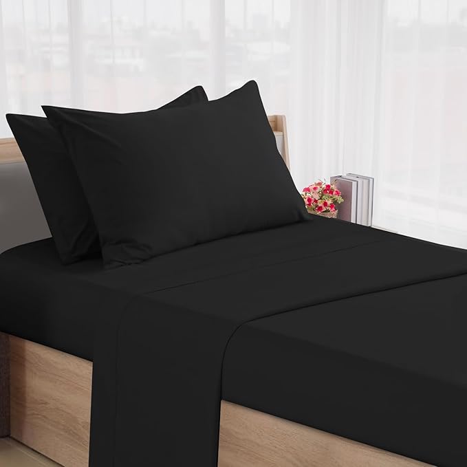 SPRINGSPIRIT Cot Sheets 30" x 75" x 9", 4 Piece Cot Sheet Set, Cot Size Fitted by SpringspiritBedding