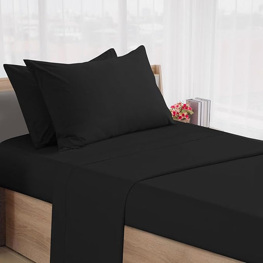 SPRINGSPIRIT Cot Sheets 30" x 75" x 9", 4 Piece Cot Sheet Set, Cot Size Fitted by SpringspiritBedding