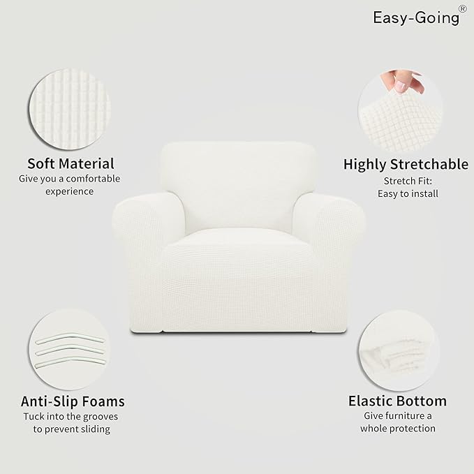 Easy-Going Stretch Oversized Chair Sofa Slipcover 1-Piece Couch Sofa Cover - Image 4