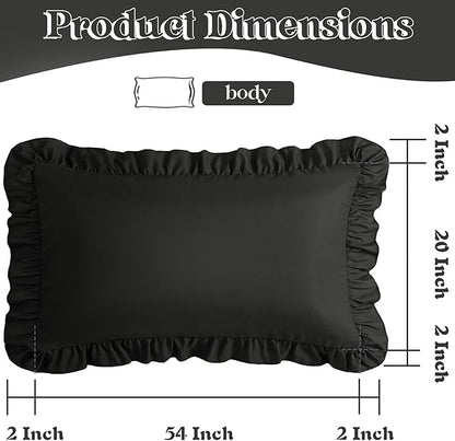 KKJIAF Ruffle Body Pillow Cases Set of 1, Ruffled Pillow Covers - Image 3
