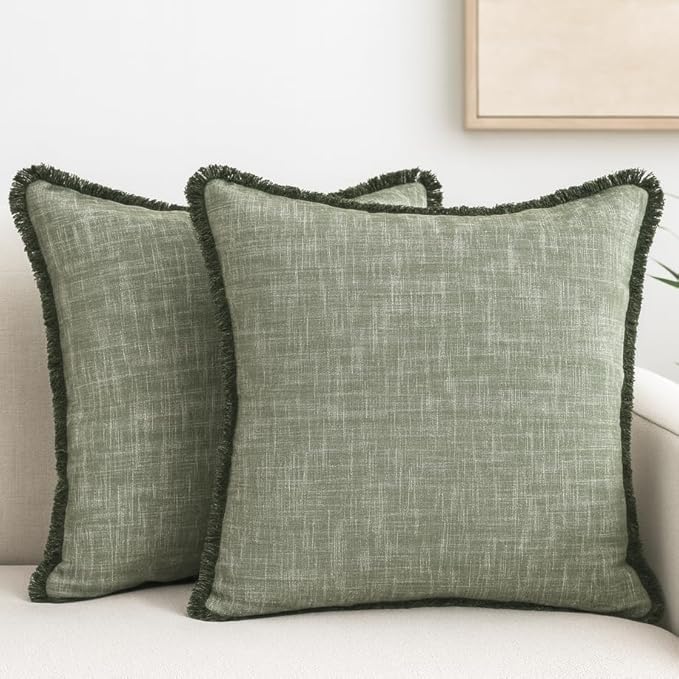 16×16 Textured Cotton Throw Pillow Covers - Image 8